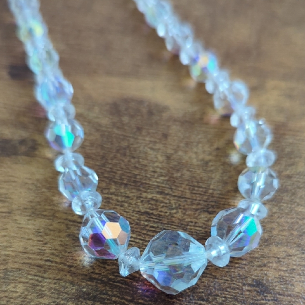 3 Vintage Crystal Glass Necklace Set - Picture 4 of 9